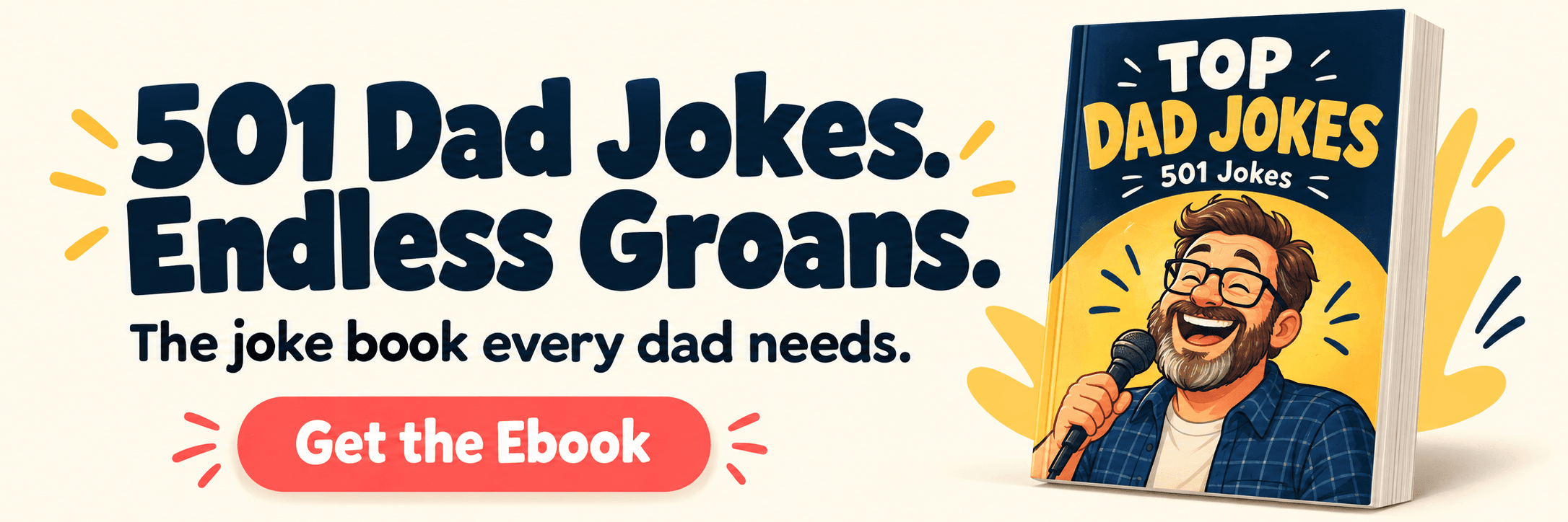 Get the Top Dad Jokes ebook with 501 dad jokes